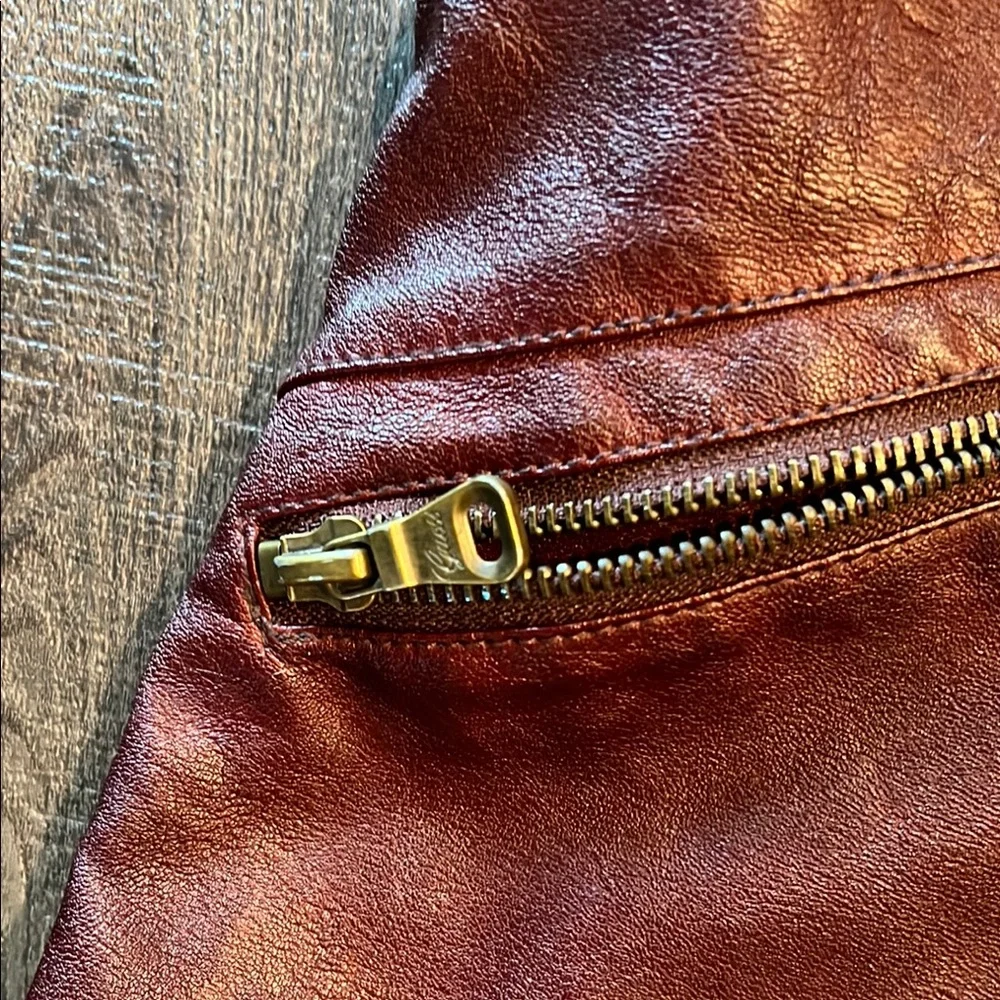 GUESS Women's Mahogany Leather Jacket - Picture 11 of 14